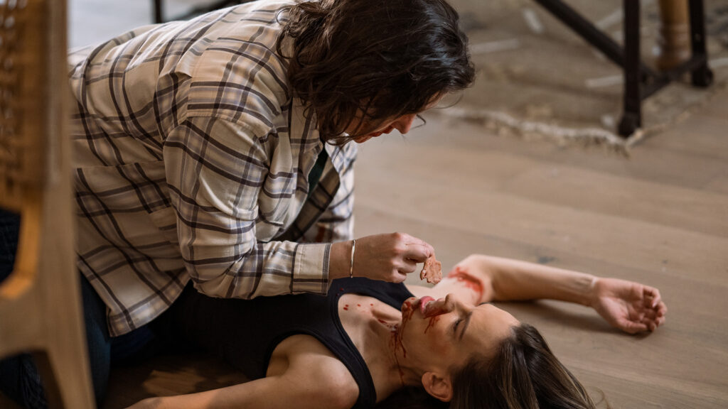 Adult Shauna and Melissa confront each other in Yellowjackets Season 3.