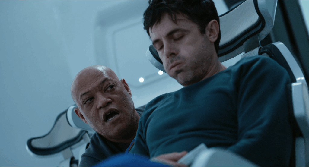 Casey Affleck (right) and Laurence Fishburne (left) in Slingshot