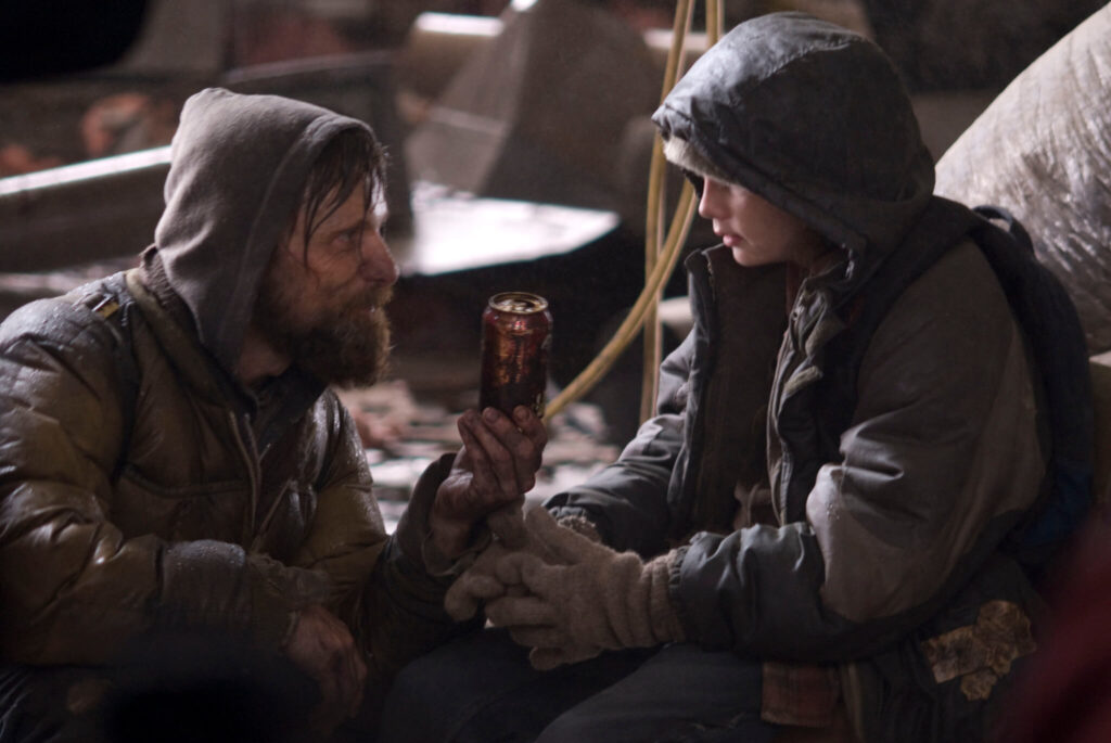 Viggo Mortensen and Kodi Smit-McPhee in The Road