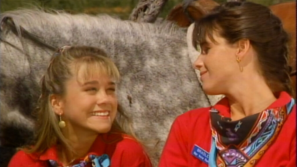 Christine Taylor (left) in Hey Dude