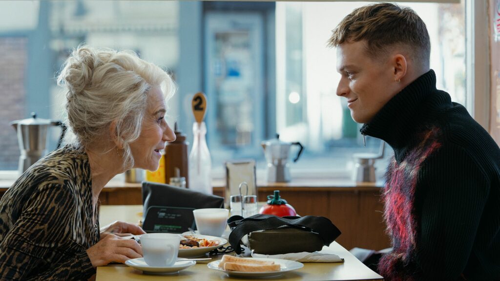 Maeve Harrigan (Helen Mirren) and fellow schemer Eddie Harrigan (Anson Boone) do what they do best in MobLand Season 2