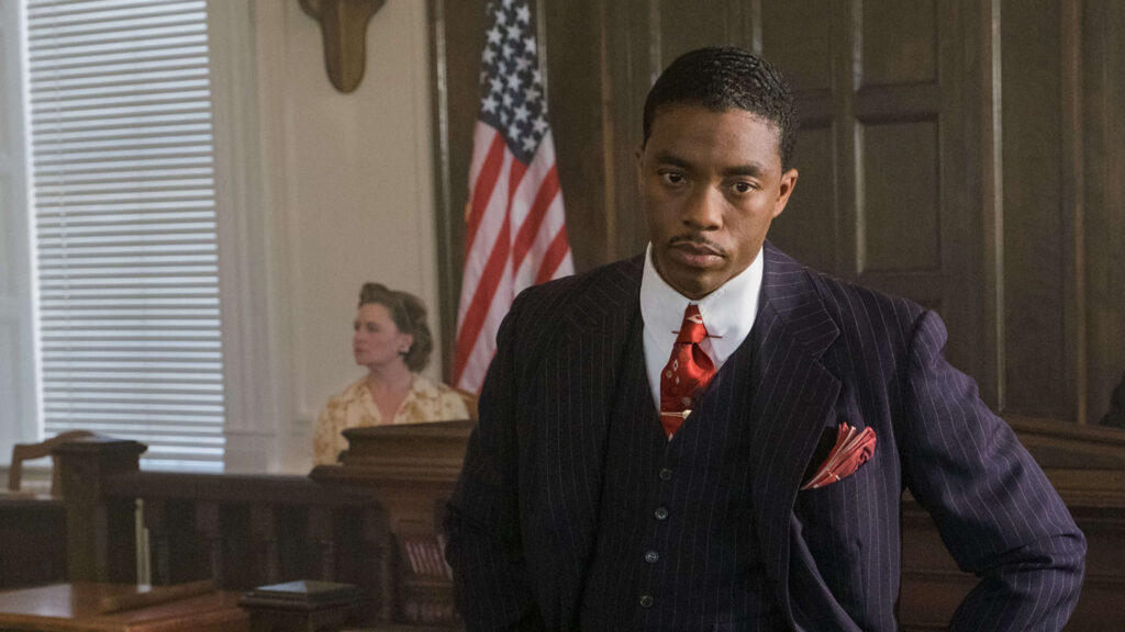 Thurgood Marshall played by the late, great Chadwick Boseman in the film 'Marshall'
