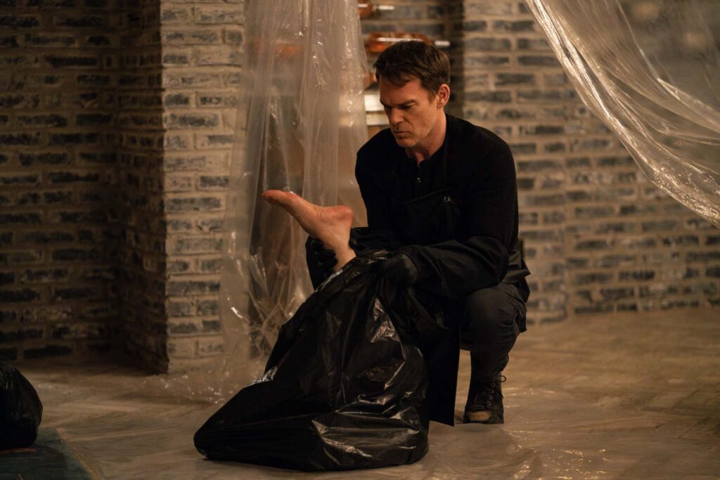 Michael C. Hall as Dexter Morgan in Dexter: Resurrection, episode 4, season 2, streaming on Paramount+, 2026. Photo Credit: Matt Infante/Paramount+.