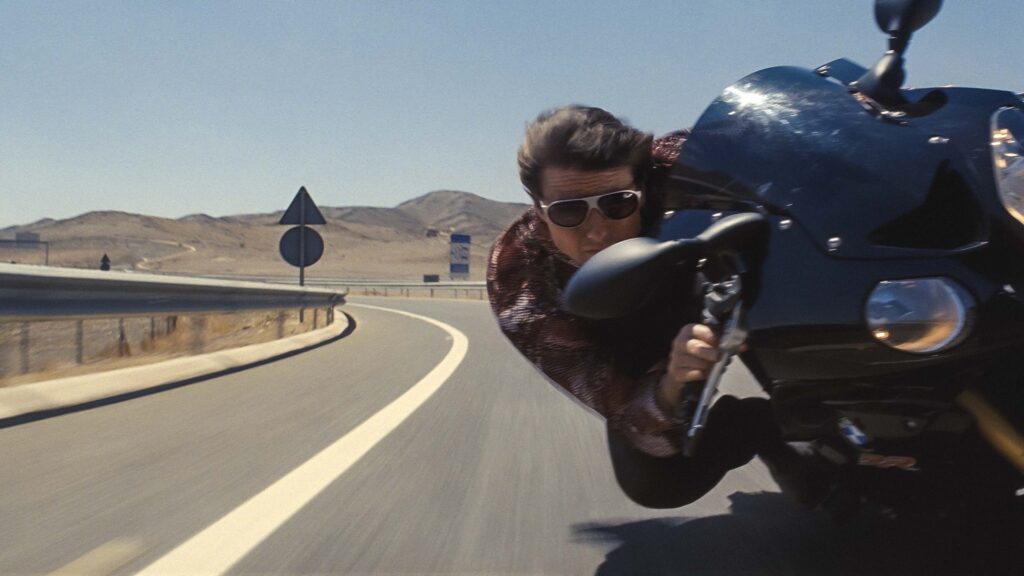Tom Cruise in Mission Impossible Rogue Nation 