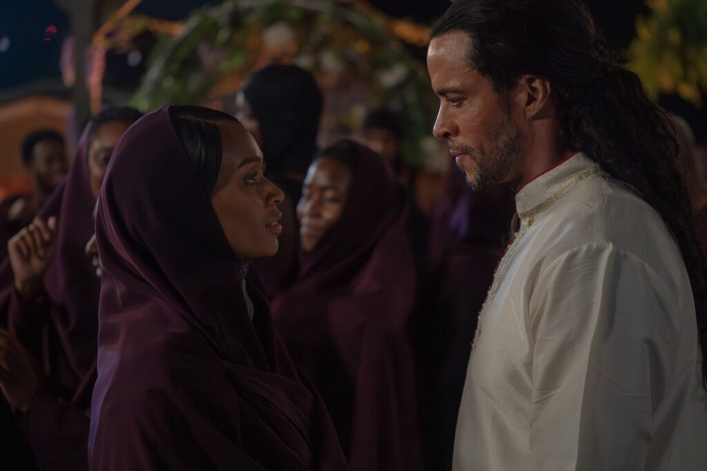 Melissa L. Williams as Ruth Truesdale and
Matt Cedeno as The Highest Tyrone Luckett in Tyler Perry's Ruthless
