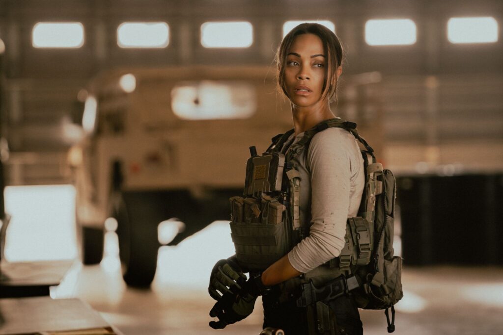 Zoe Saldaña as Joe McNamara in Lioness