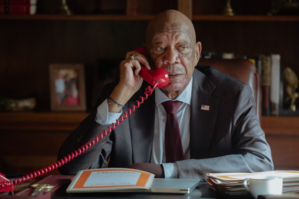 Morgan Freeman as Edwin Mullins in Lioness
