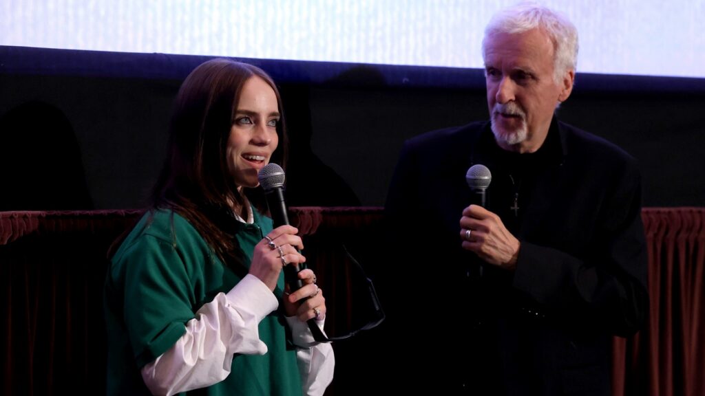 Billie Eilish and James Cameron, co-directors of Billie Eilish – Hit Me Hard and Soft: The Tour (Live) 
