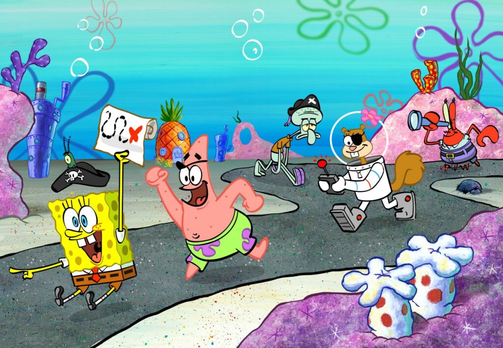 SpongeBob, Patrick and the gang in SpongeBob SquarePants TV series