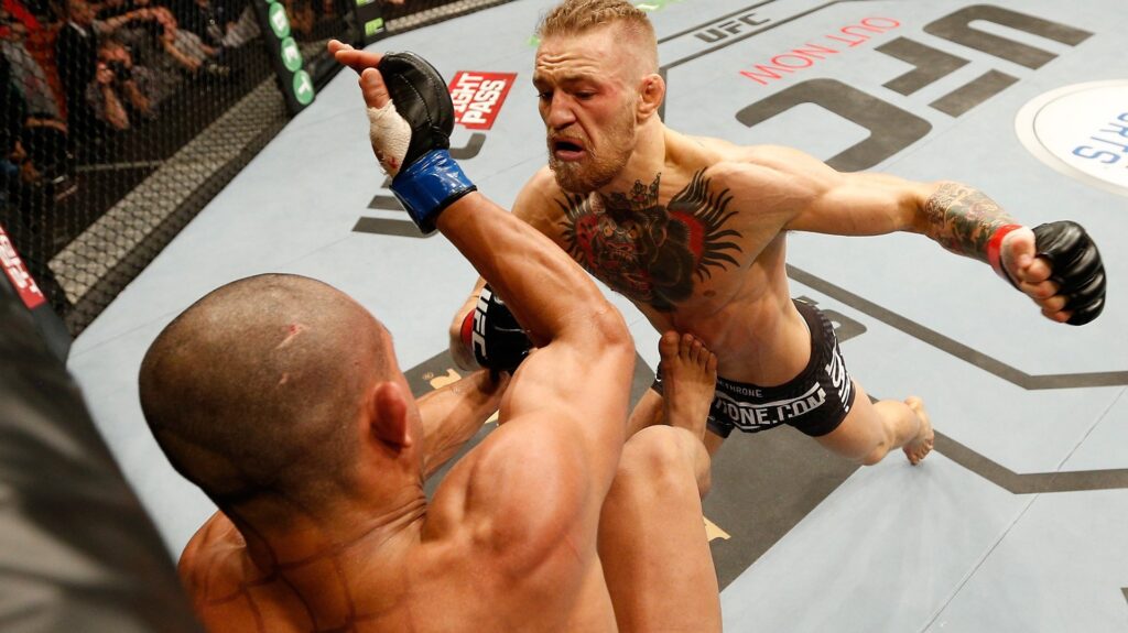 Conor McGregor Diego Brandao at UFC Fight Night: McGregor vs. Brandao