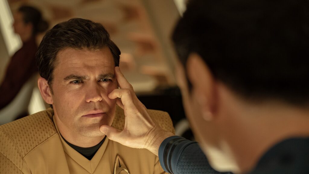 Paul Wesley as James T. Kirk on Star Trek: Strange New Worlds