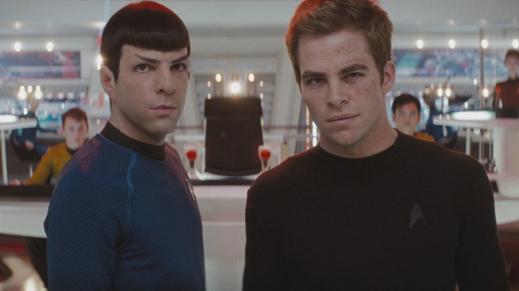 Zachary Quinto and Chris Pine star in Star Trek (2009)
