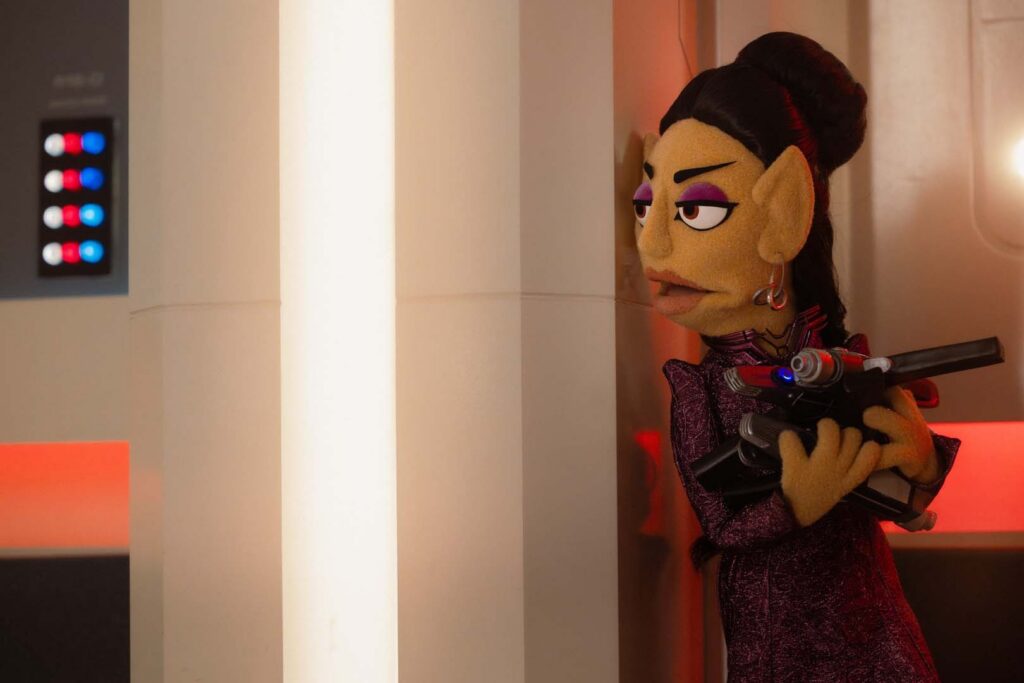 The puppet version of T'Pring (Gia Sandhu) in Season 4, Episode 5 of Star Trek: Strange New Worlds.