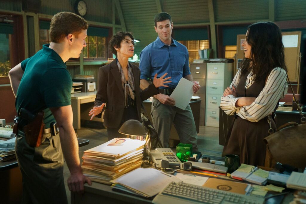 NCIS:Origins crew in office