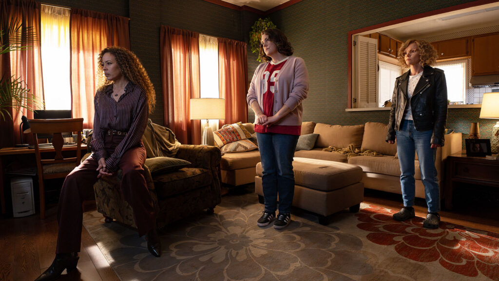 Tawny Cypress, Melanie Lynskey, and Christina Ricci on Yellowjackets Season 4