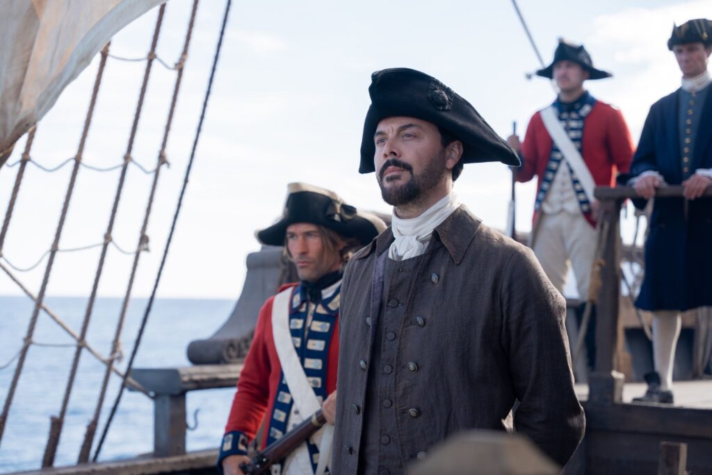 Jack Huston as the debonair revolutionary spy Aaron Graham in Treasure Island.