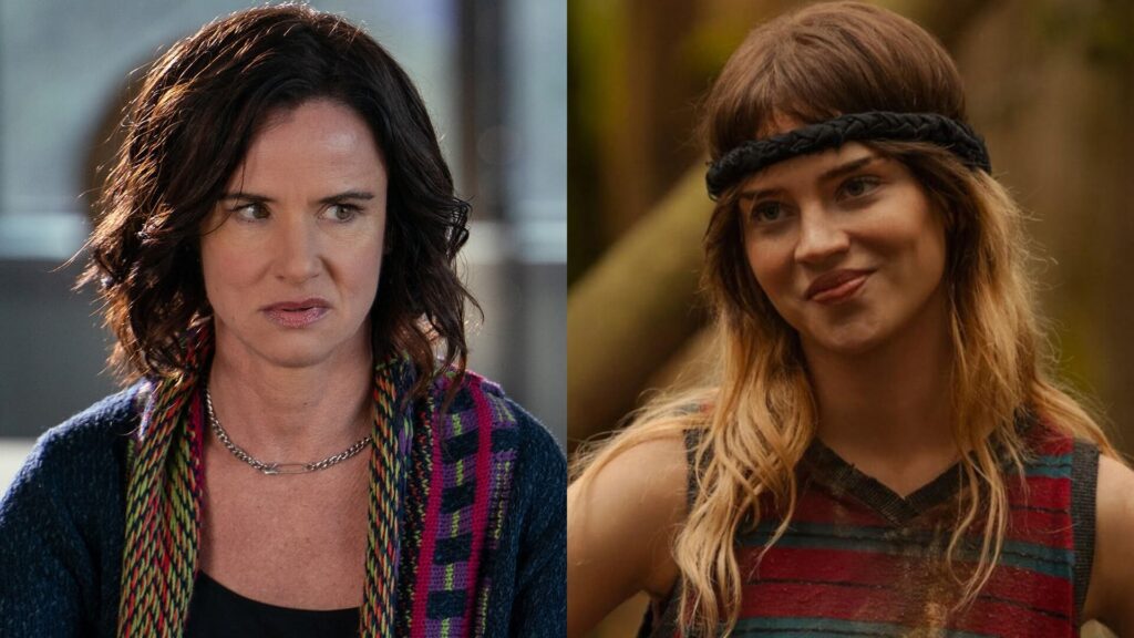 Juliette Lewis and Sophie Thatcher as Natalie in Yellowjackets on Paramount+