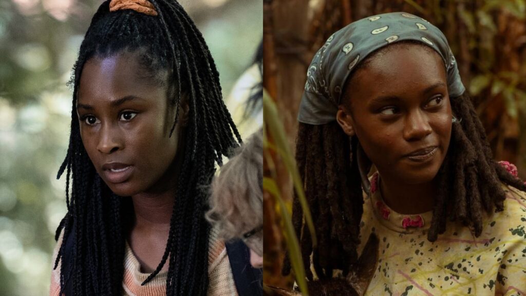Keeya King and Nia Sondaya as Akilah in Yellowjackets on Paramount+