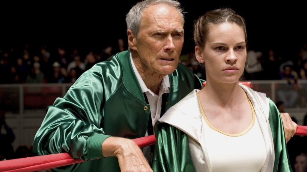 Clint Eastwood and Hilary Swank in Million Dollar Baby