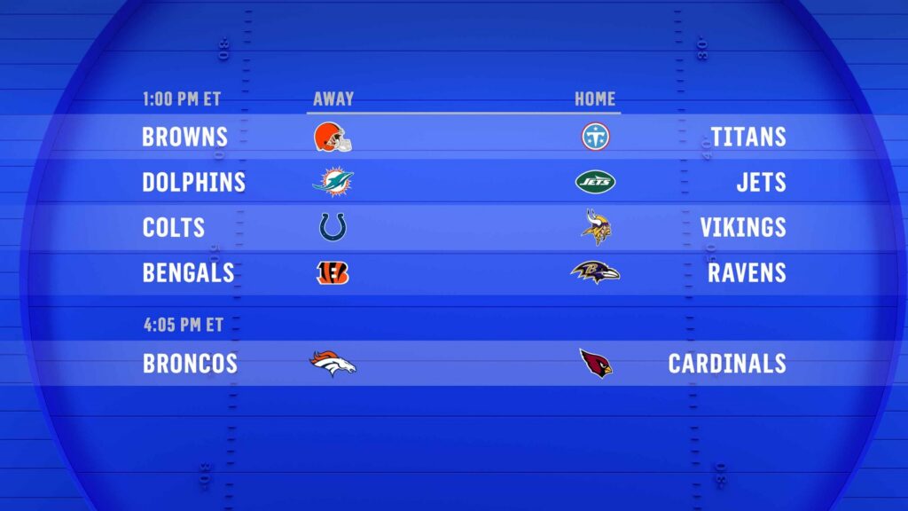 Slate of NFL on CBS games for Week 7 of 2026 NFL season